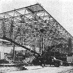 Completion of the construction of the Big Roof at Expo '70