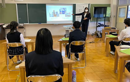 Visit-and-Teach at Otsu Municipal Ikadachi Junior High School